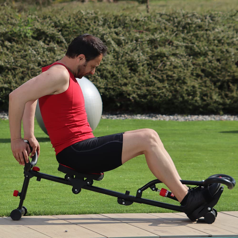 Vogatore Pieghevole INVOGA GIORGIO MASTROTA - 12 Livelli Resistenza, Display LCD, Multifunzione Per Allenamento Completo A Casa