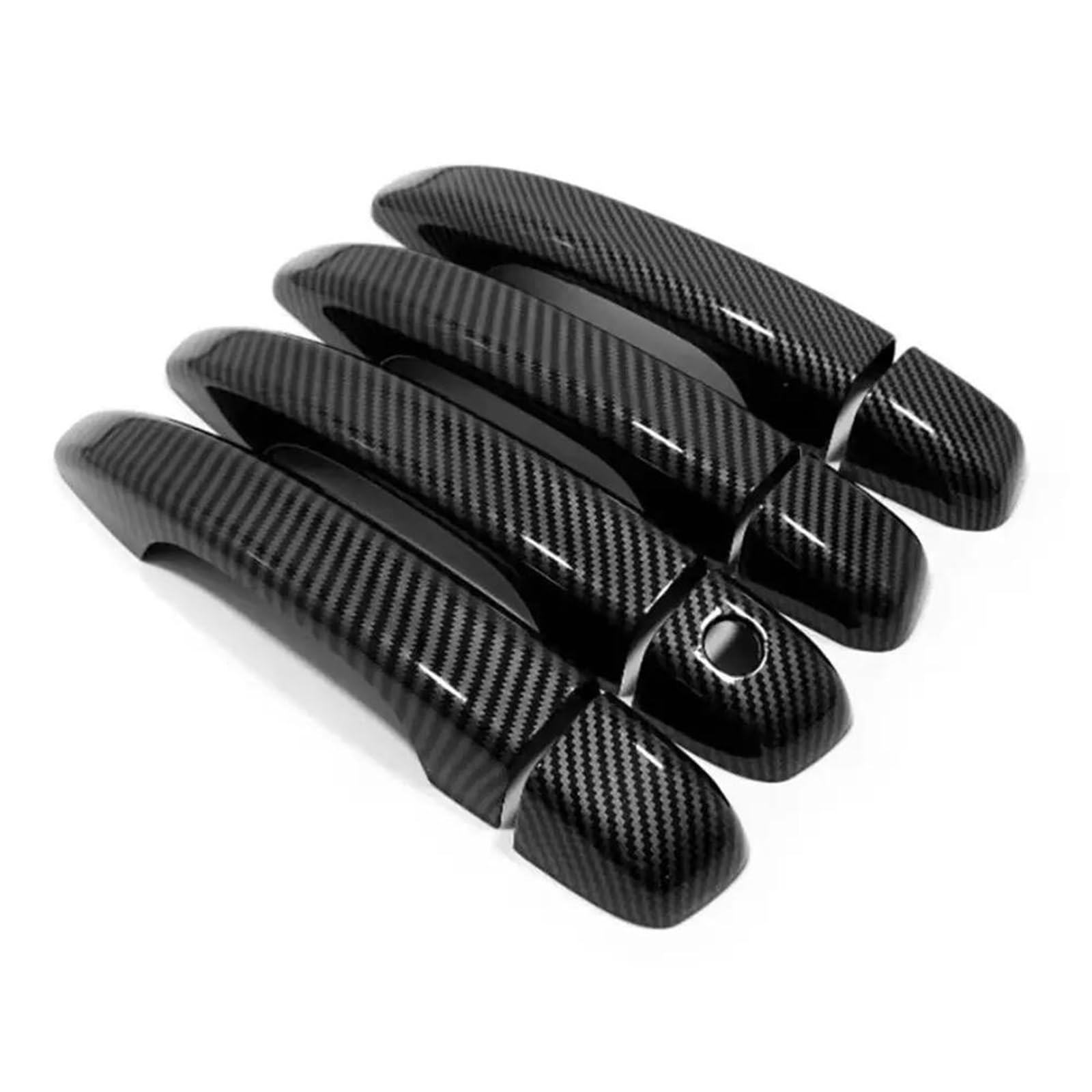 Yytemd Carbon Look Car Side Door Handle Cover Moulding Trim Exterior Decor Accessories For Accord 2018-2021 Chrome(Carbon Look)