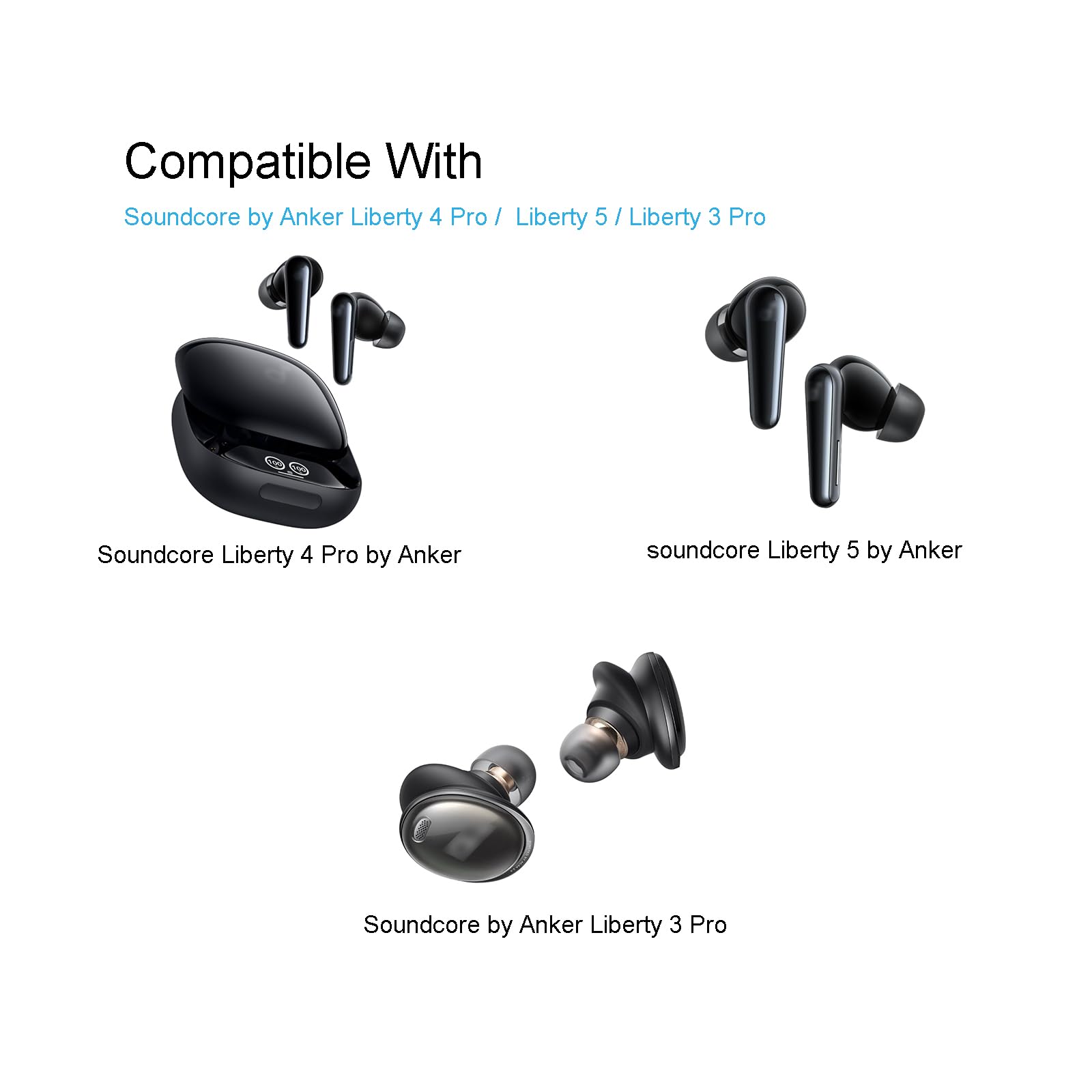 Amazon.com: Klowcok Memory Foam Replacement Ear Tips for Soundcore