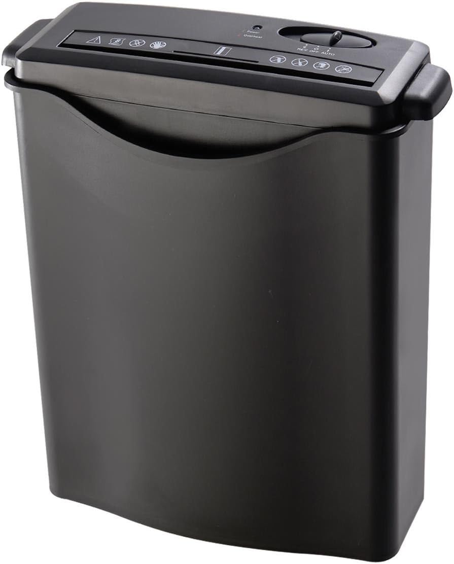 New 8 Sheet Strip-cut Paper/credit Card/staples Shredder w/ Basket Home Office