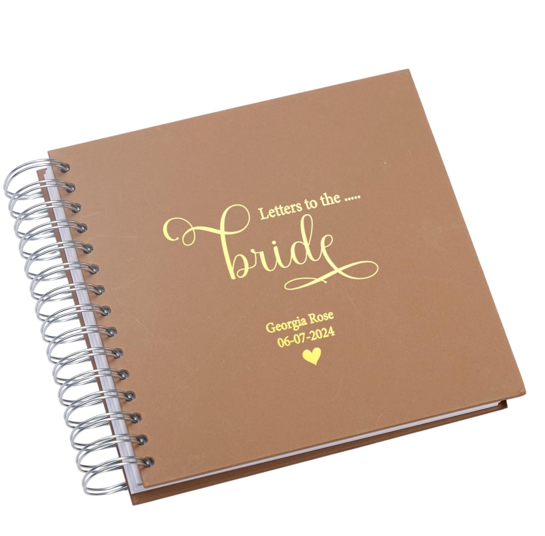 Personalised Letters To The Bride Multiple Colours Scrapbook or Photo Album Gift (Brown)