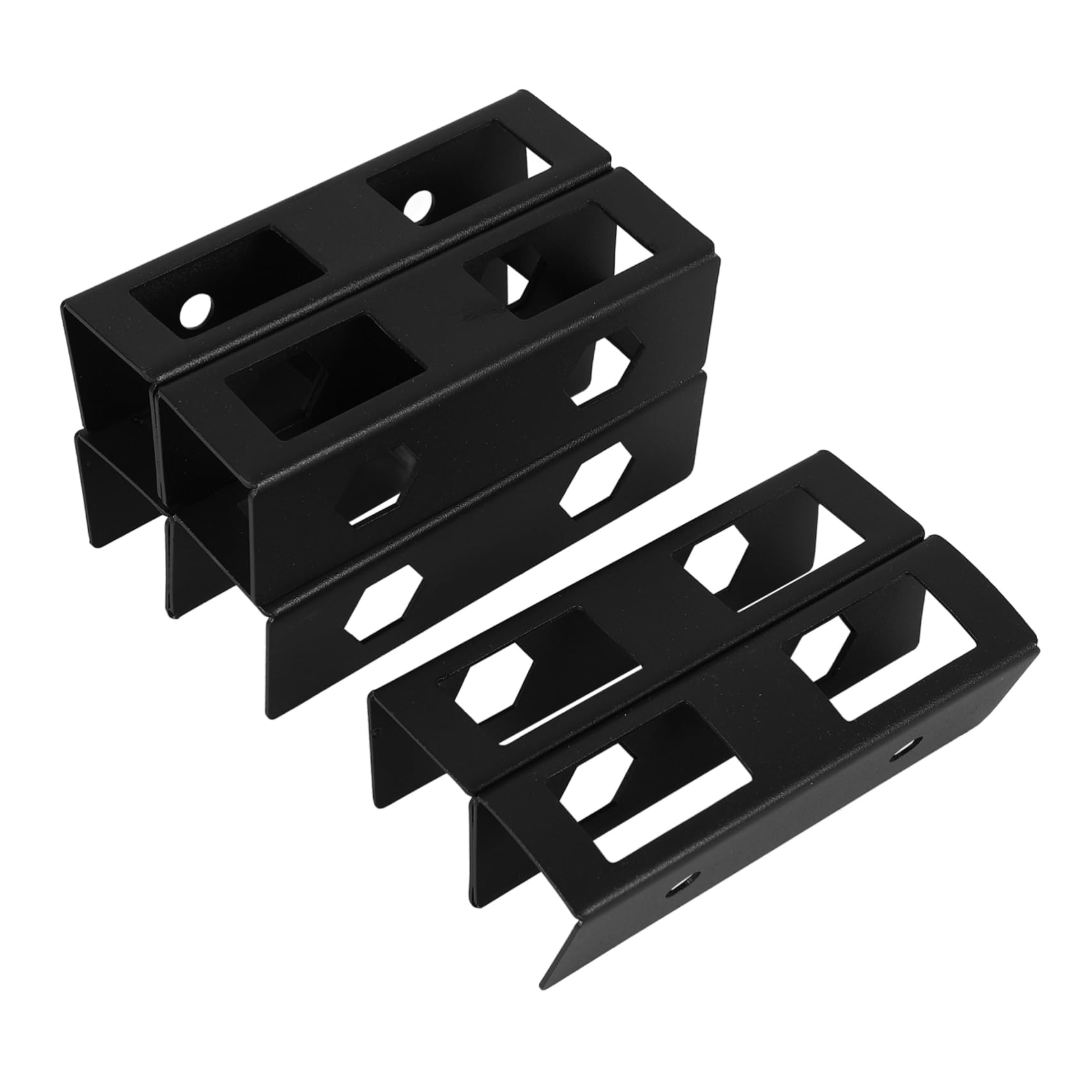 HOMSFOU 3 Juegos Soporte para Laptop Bajo Escritorio Soporte Doble Capa para Organizar Laptop y Cables Instalación con Tornillos