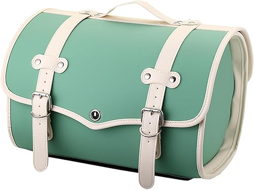 Miniatura 8 de Baúl superior de cuero retro para motocicleta, baúl universal impermeable para motocicleta, baúl de viaje para almacenamiento de equipaje de casco