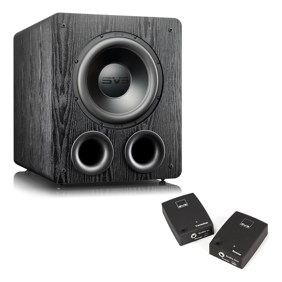 SVSPB-2000 Pro 12 Inch Ported Subwoofer with SoundPath Wireless Audio Adapter (Premium Black Ash)
