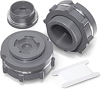 Vista 18 de TAISHER 8 piezas Blancas ABS 3/4" Juego de Adaptadores de Conexión de Tanque de Mamparo con Tapones y Junta para Tanque de Agua, Barriles de Lluvia