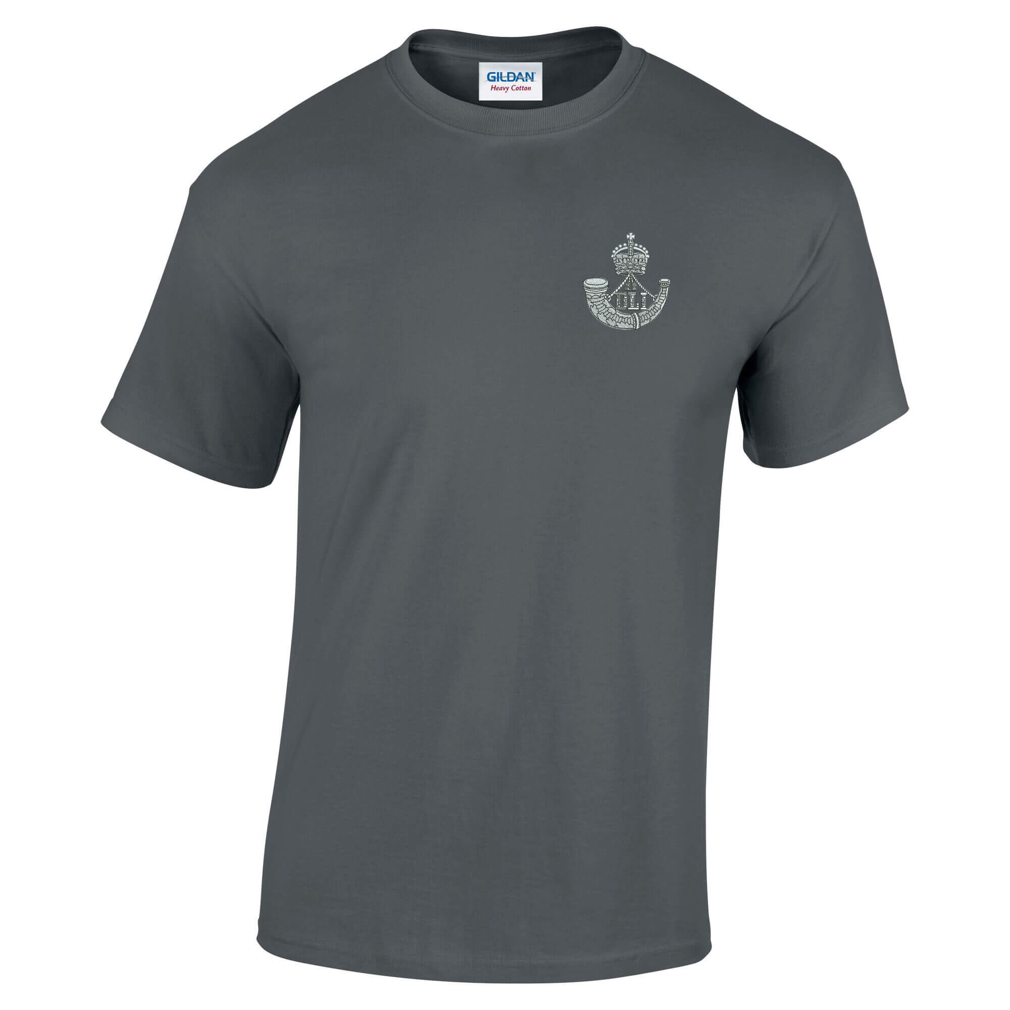 Pineapple Joe's Men's Charcoal Durham Light Infantry Embroidered T-Shirt - Ash - X Large