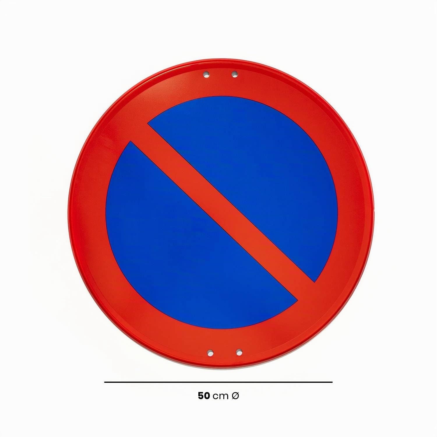 FERRETELIX® Señal R-308 Prohibido Aparcar con Poste 1,5 m y Cruceta