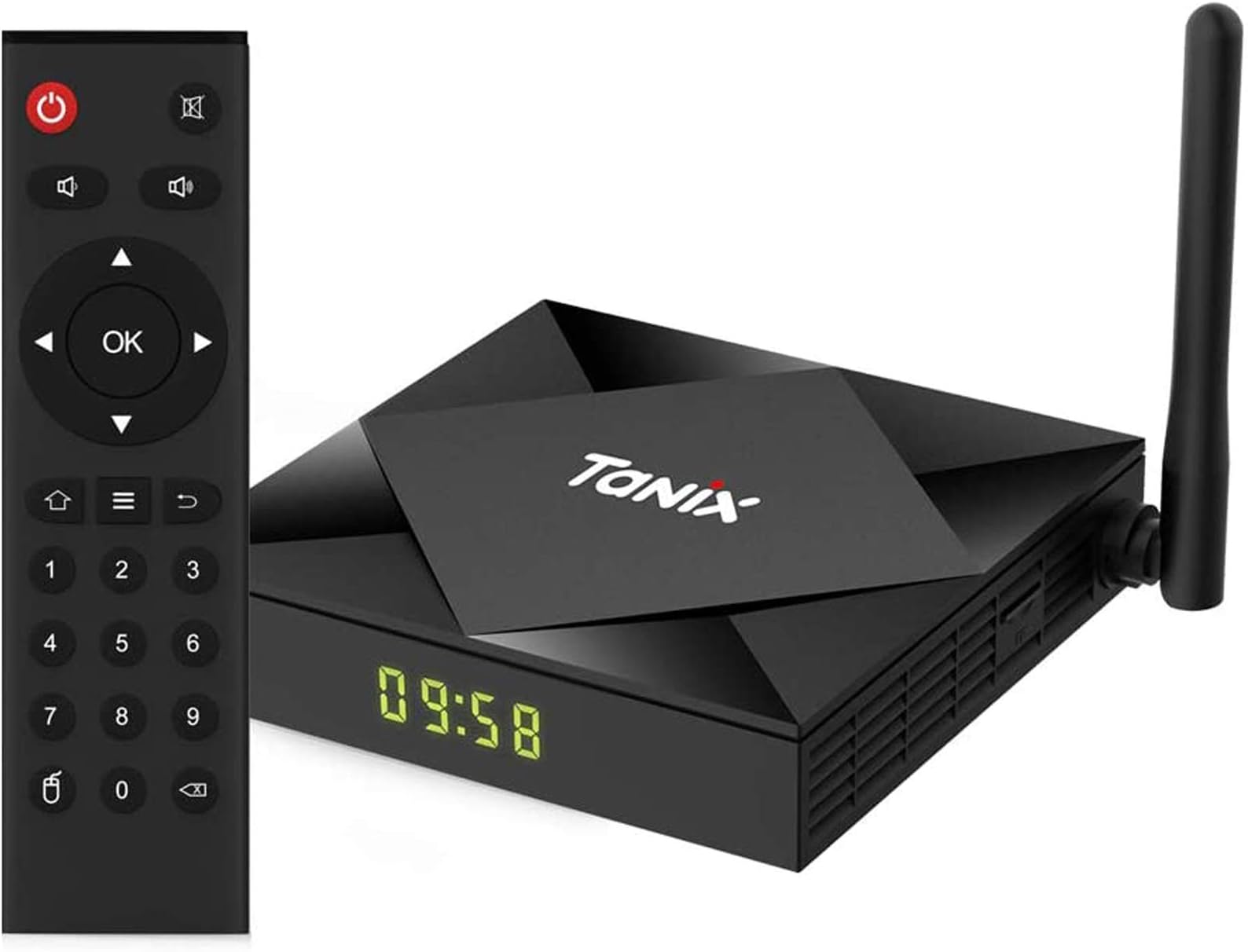 Android 10.0 TV Box, TUREWELL TX6s 4GB RAM 32GB ROM Allwinner H616 64-bit Quad core Chip Support 2.4/5GHz Dual WiFi BT4.1 Ethernet 3D 4K H.265 HD 2.1 Antenna Smart Android TV Box, Voice Remote