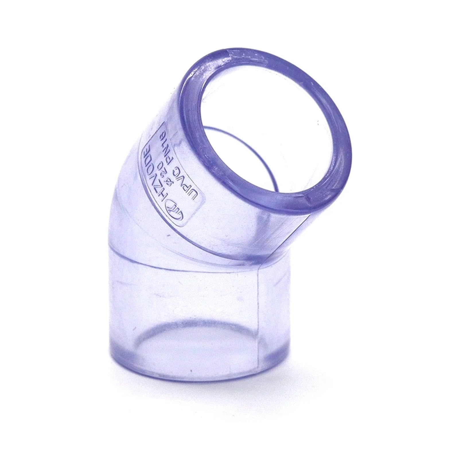 ISCBAFYX 5 Conectores de Codo de PVC de 20 25 32 mm para Tubo de riego de jardín, Accesorios de tubería de riego para Juntas, Drenaje de Tanque de Peces de Acuario (acrílico 45D, diámetro Interior 20