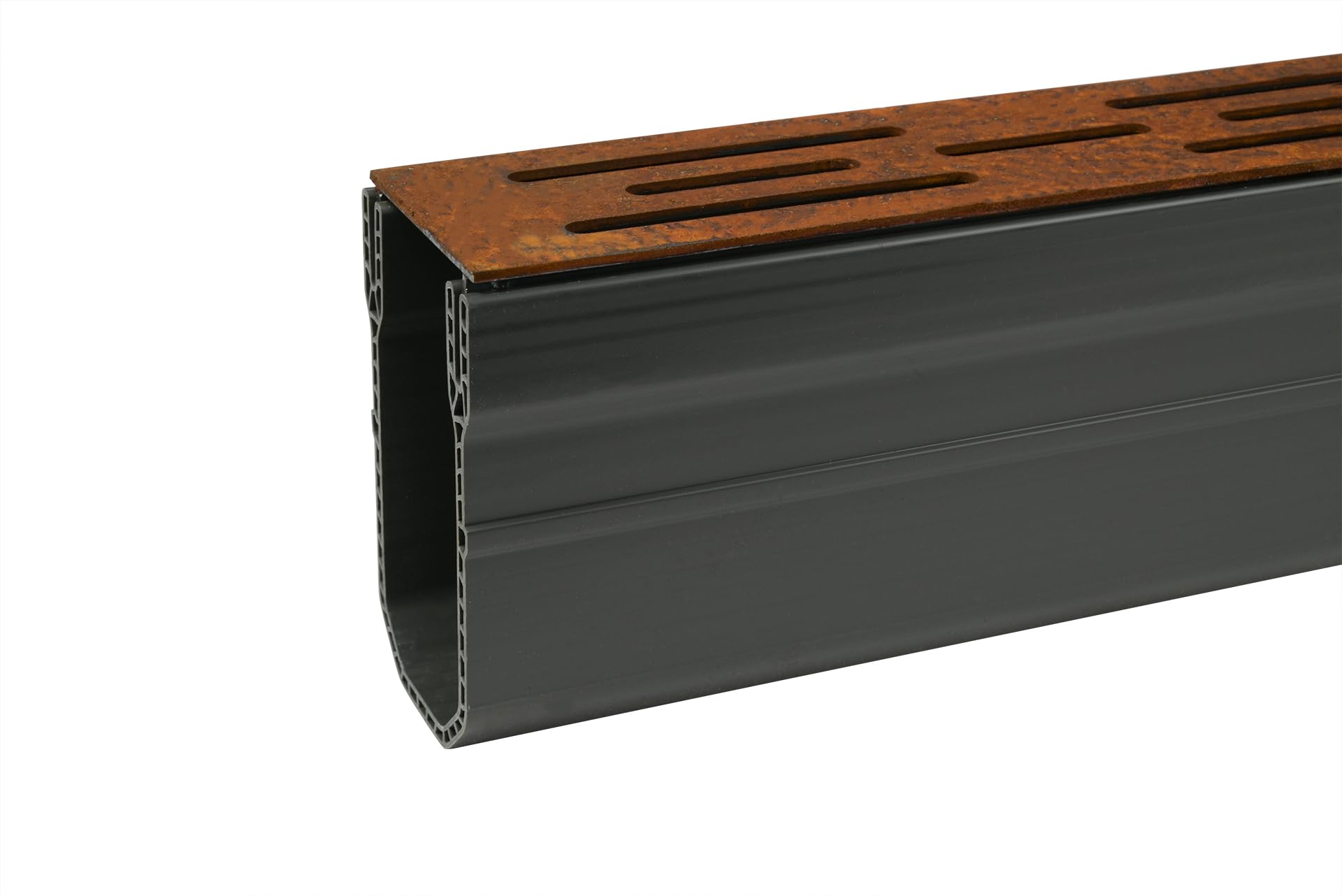 Canaline scolo acqua strette in acciaio corten 1000 x 55 x 100 mm - Per Pezzo