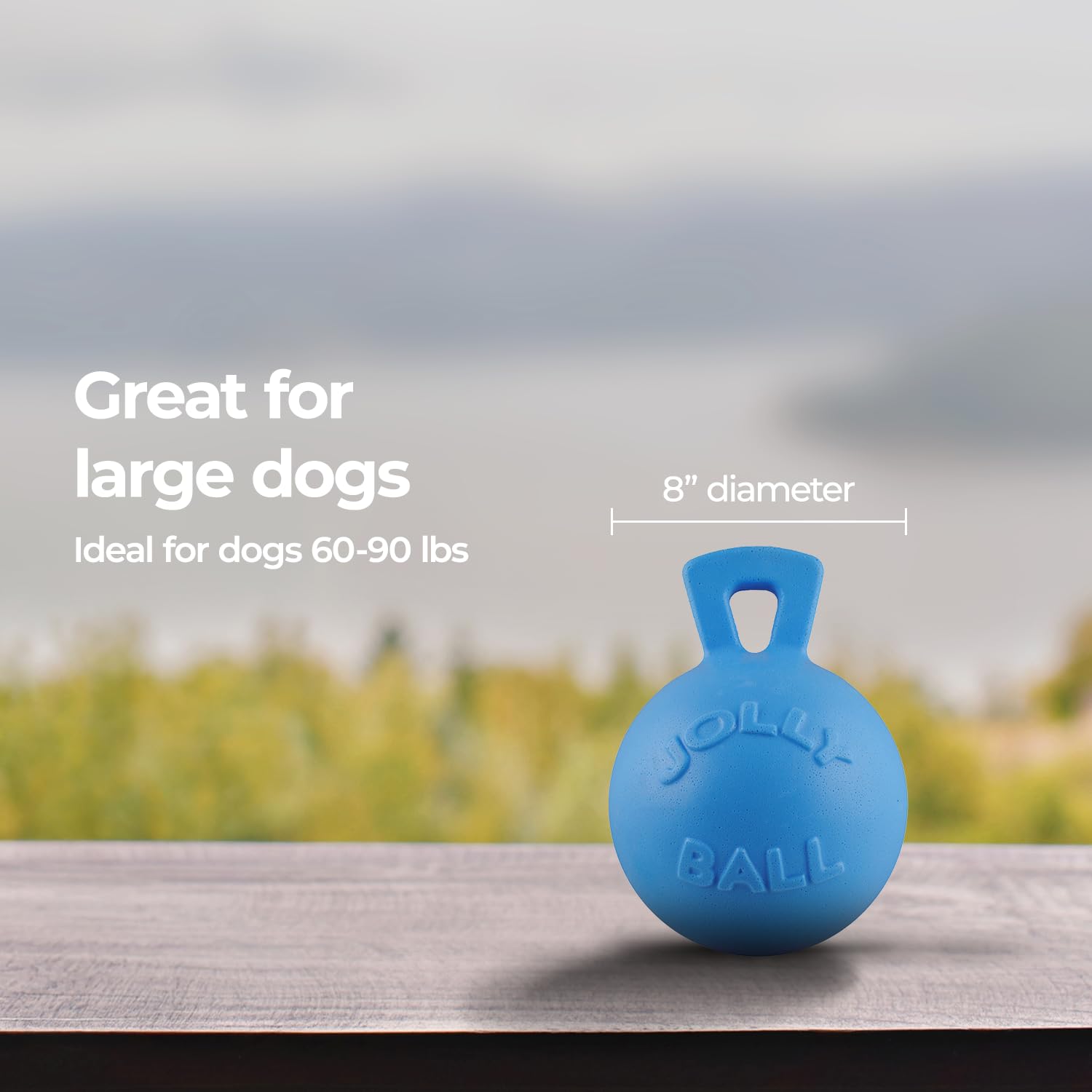 Jolly Pets JOLL046B Hundespielzeug - Tug-n-Toss, 20 cm, hellblau
