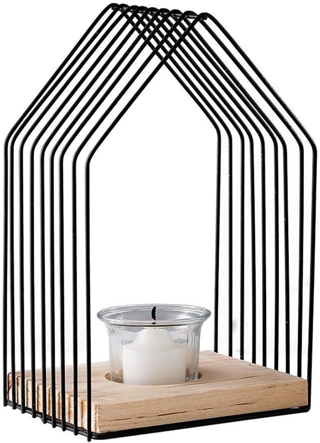 Candelabras Candlestick Wrought Iron Bird House Candlestick Candlestick Decoration Romantic Candlelight Dinner Candlestick Home(16cm)