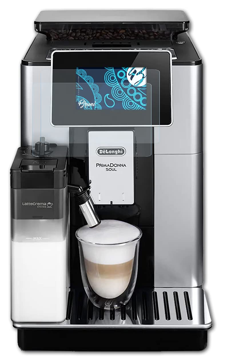 Screen Protector compatible with DeLonghi PrimaDonna Soul ECAM610.55.SB Protector Film, crystal clear Protective Film (2X)