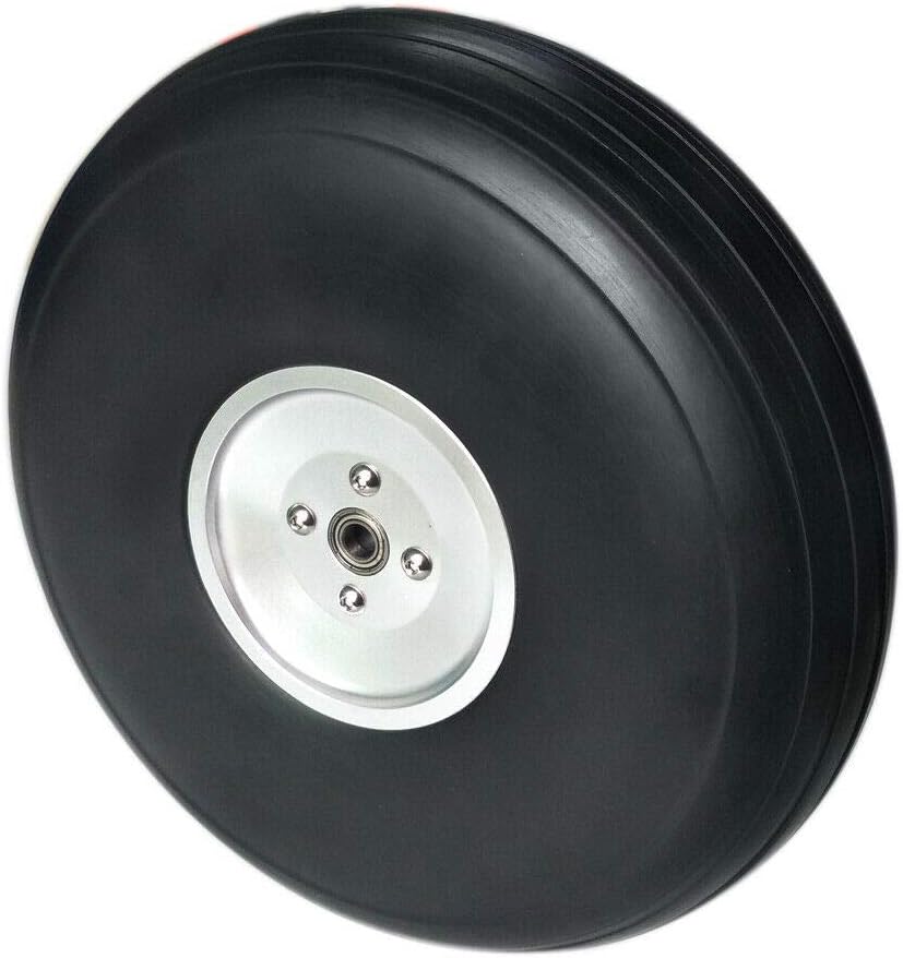 1 Pair of 7"/17.78CM RC Airplane PU Wheel Tire with Dia-Casting Aluminum Hub