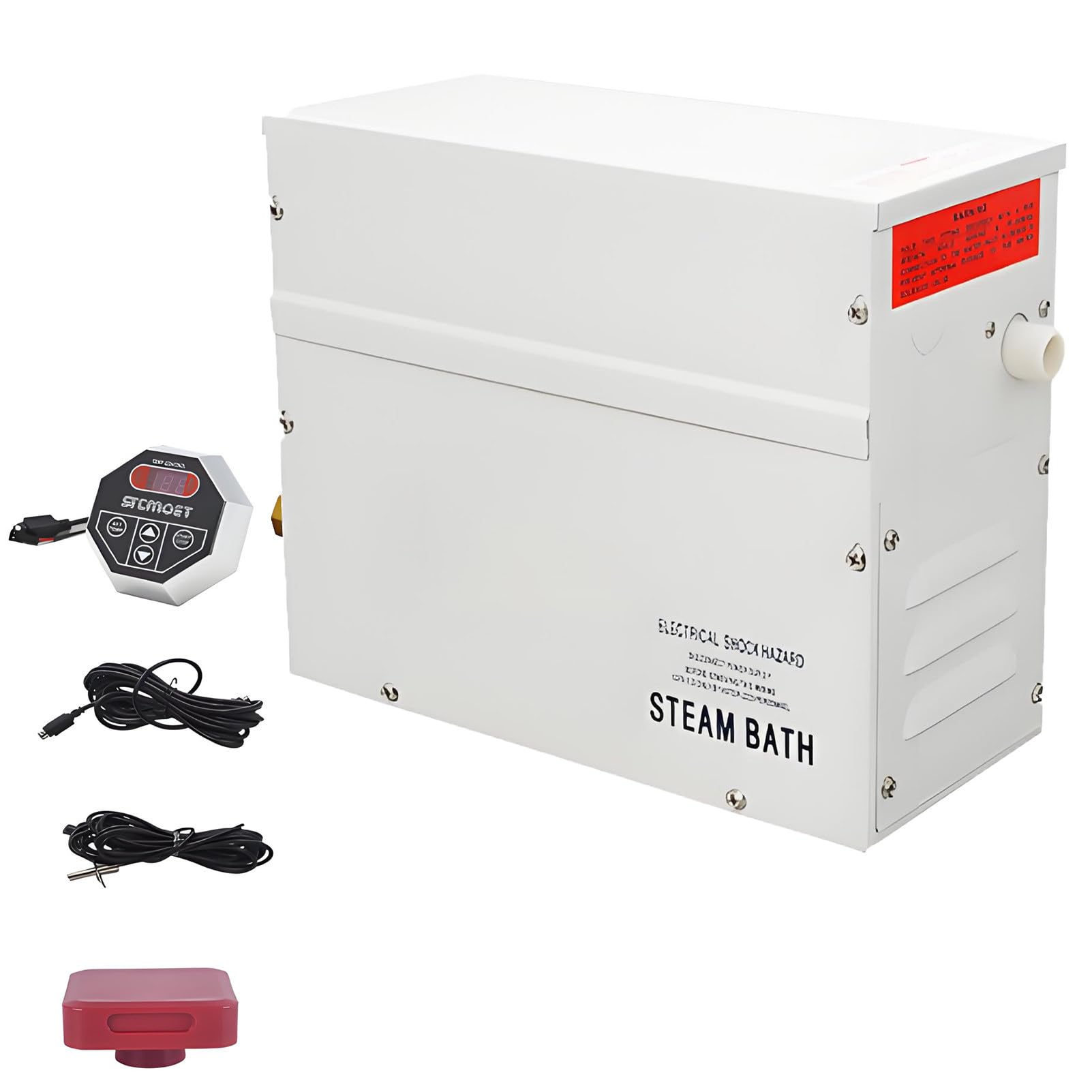 Ofyphth Stainless Steel Steam Shower Generator, Steam Sauna Generator Kit, 3-21kw Optional, Fast 3–5 Min Heating, Auto Drain System, 77–131℉, for Home Spa Bathroom. 3KW