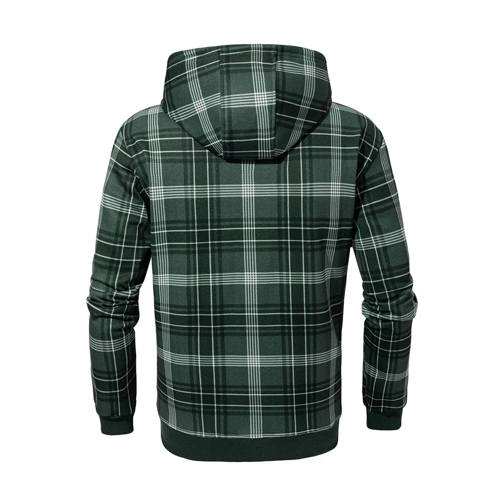 Męska bluza z kapturem z podszewką polarową, pogrubiona bluza z kapturem, na zimną pogodę, luźny krój, zamek błyskawiczny, sztruksowa, do pracy, na co dzień, bojówki, odzież wierzchnia z