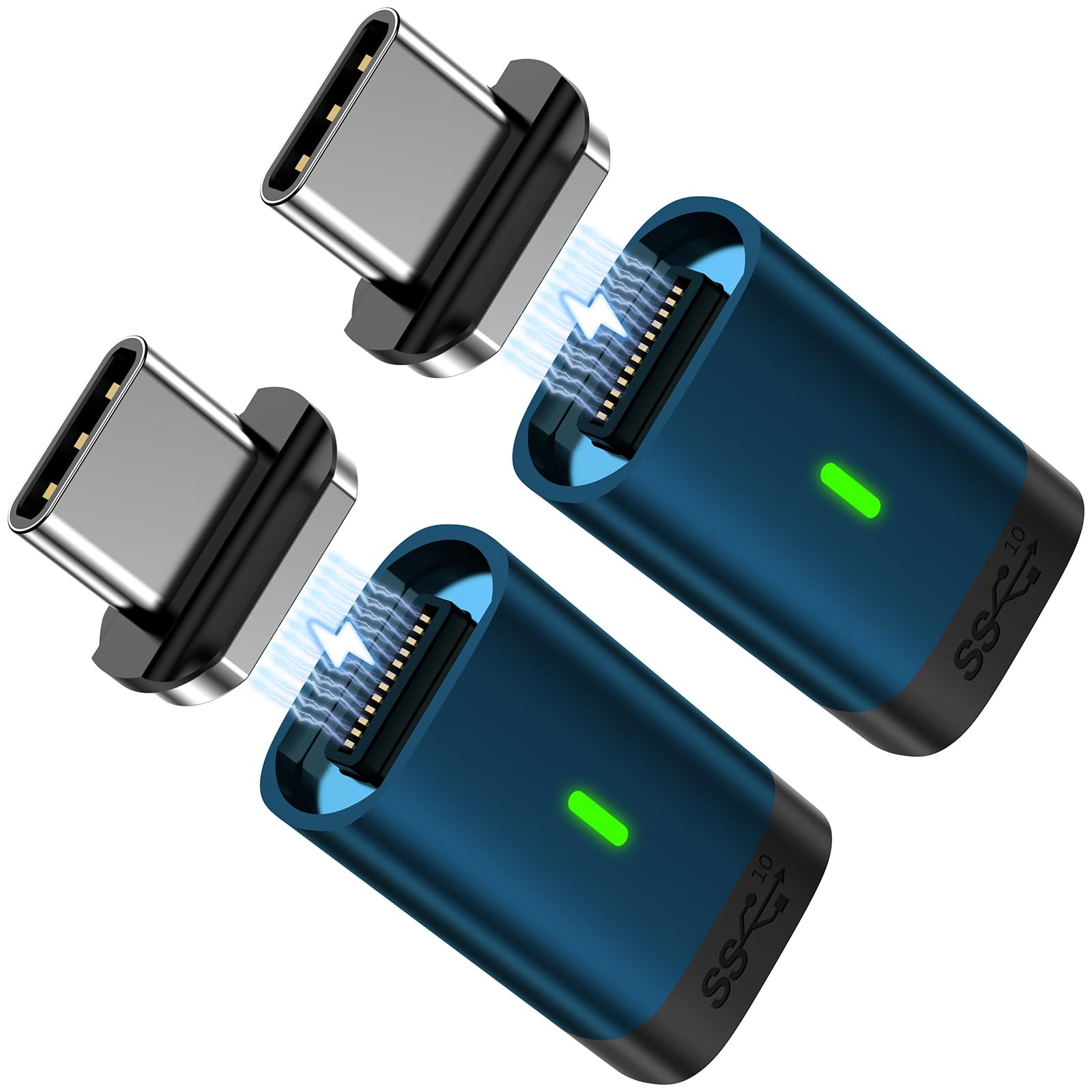 Amazon.com: USB C Magnetic Adapter(2 Pack) 24Pins Magnetic USB C ...