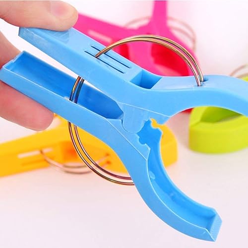 Miniatura 7 de Danmu Clips coloridos para toallas de playa clips de playa clips de toalla para silla de playa mantas tumbonas de piscina crucero paquete de 8 -