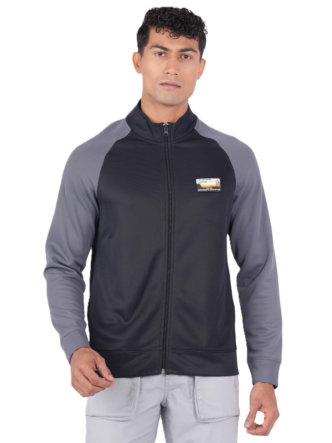 Wildcraft Men Dual Tone Trainer Jacket|Stand Collar|Raglan Sleeves|Color Blocking Knitted Fabric & Front Zipper-picture-14
