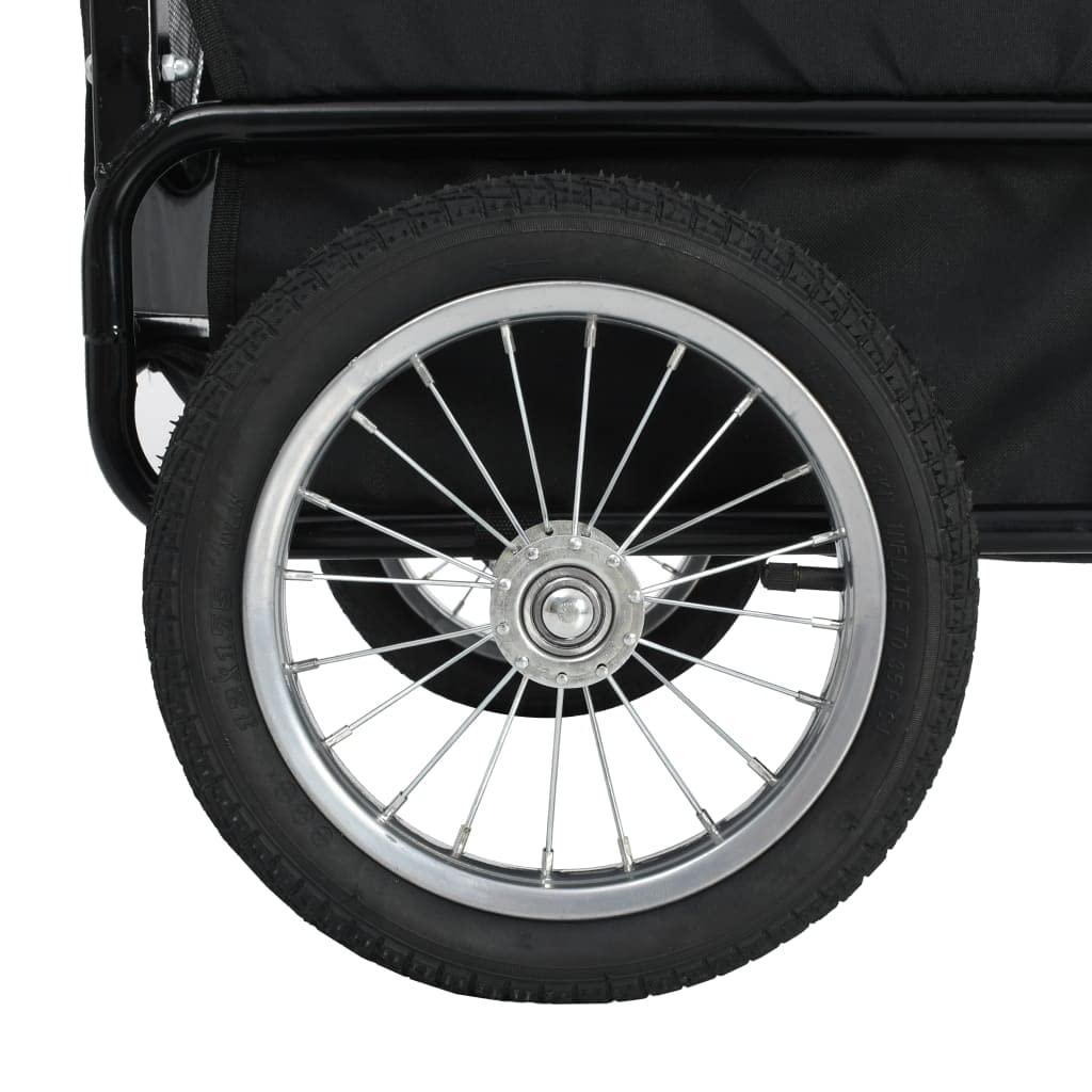 vidaXL 2-in-1 Fahrradanhänger Hunde Buggy Hundefahrradanhänger Hundetransporter