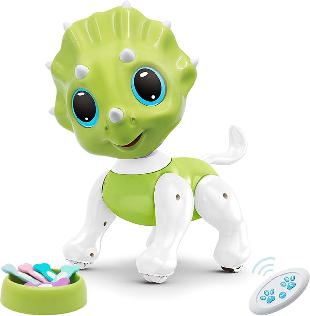IQKidz RC Dinosaurs Toys for Boys and Girls - Remote Control Robot Toy with Interactive Gestures, Program, Walking and Dancing | Gift Ideas for Kids Age 3 to 8
