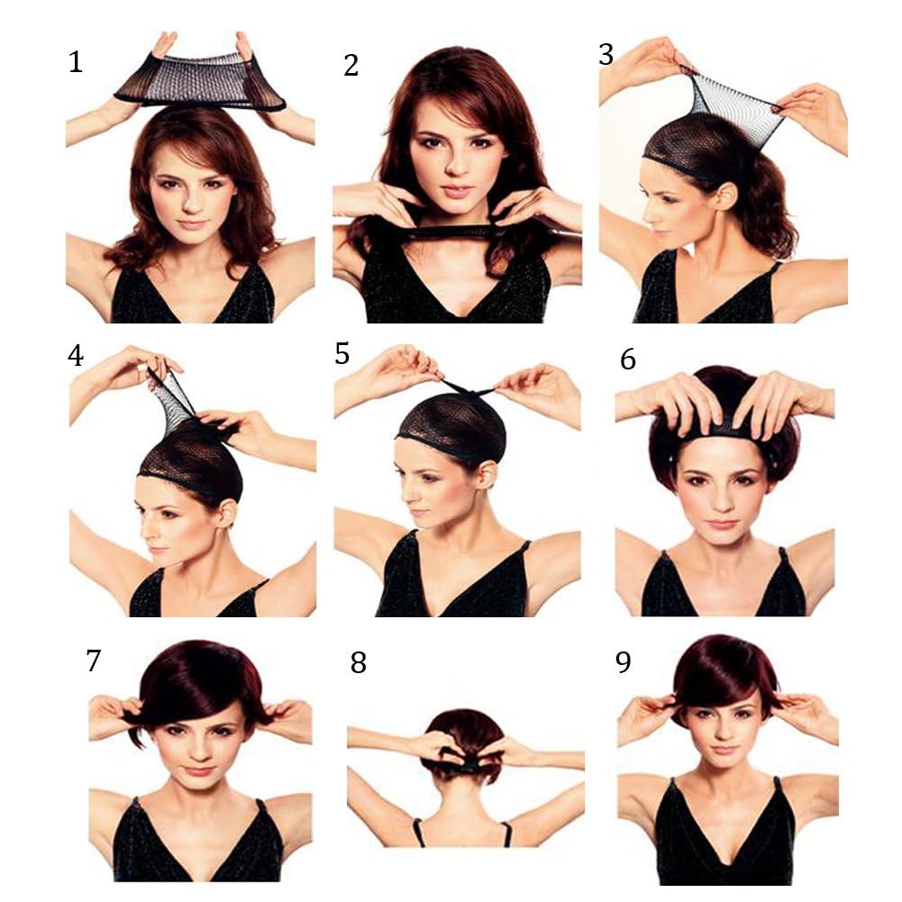 BERON 14 Inches Royal Blue Wig Short Curly Wig Dark Blue Bob Wigs Women Beach Wave Wigs for Cosplay Costume Party Hairnet Included - Image 6