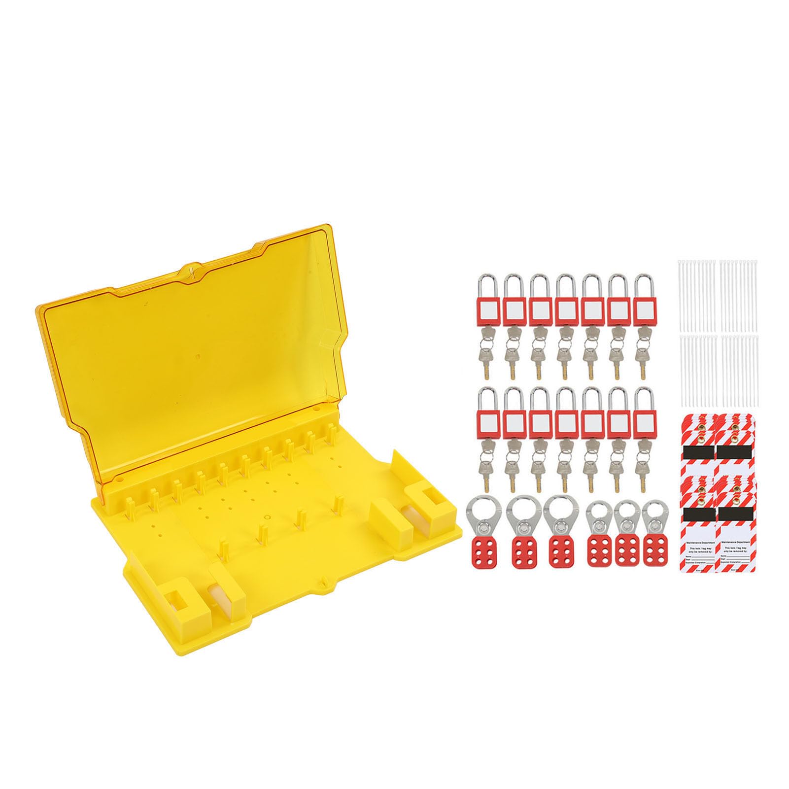 Kit de Bloqueo y Etiquetado, Kits de Bloqueo y Etiquetado de Seguridad Eléctrica, Estuche Profesional Portátil de una Pieza para Fábrica,Cerraduras y accesorios