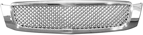 Cubierta de parrilla delantera 2000-2005 compatible con todos los modelos Cadillac Deville | Acabado cromado de lujo estilo malla deportiva estilo