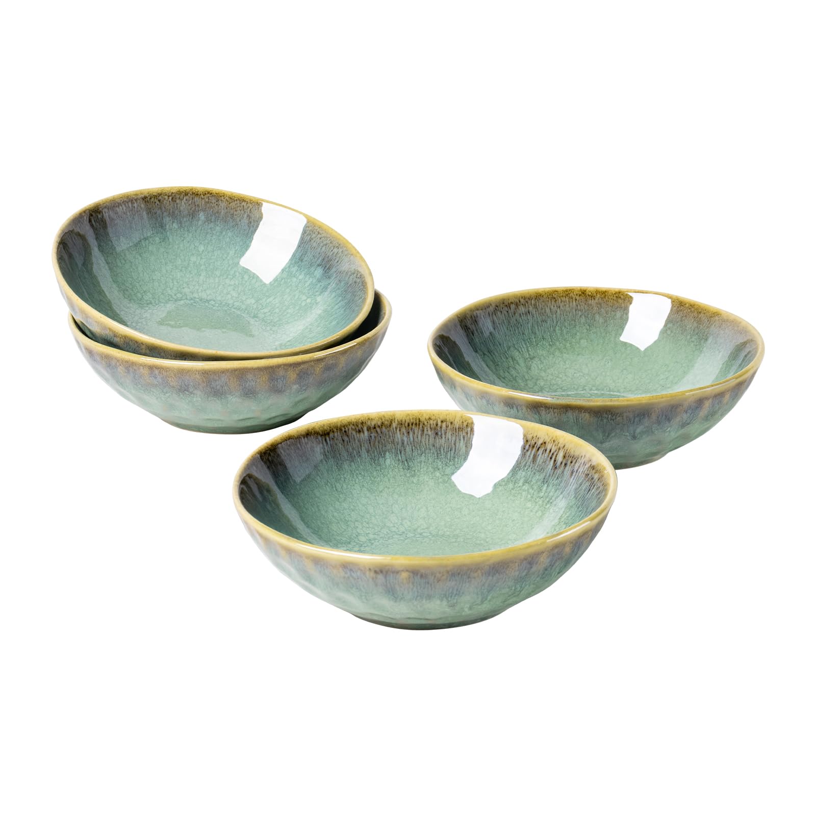 Henten Home Müslischalen Steingut Speiseteller Set Teller Steingut Beige Dessertteller Frühstücksteller Kuchenteller Salatteller Set
