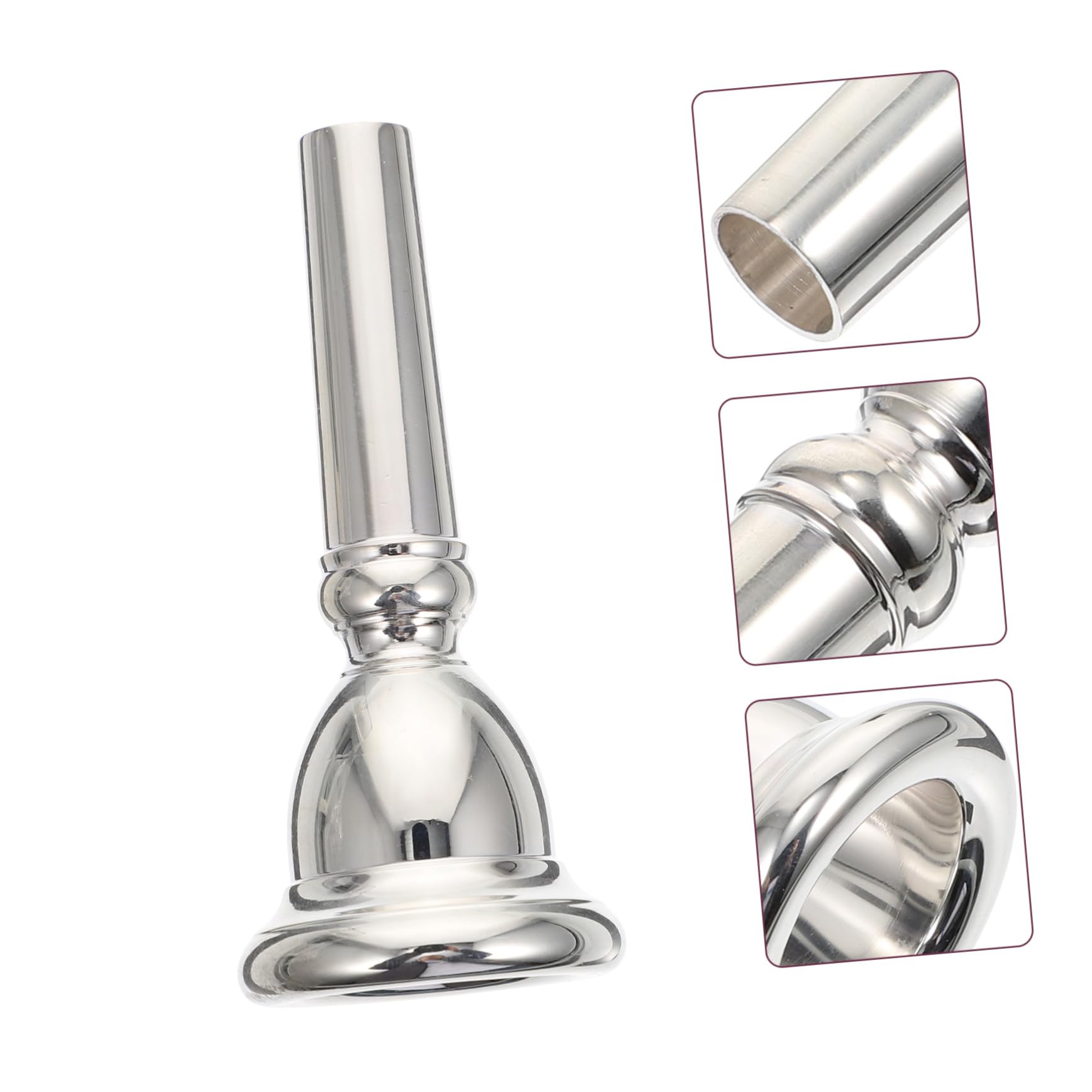 Totority Euphonium Mouthpiece Replacement Part Silver Plated for Euphonium Accessories Musical Instrument Accessory for Beginners Professionals