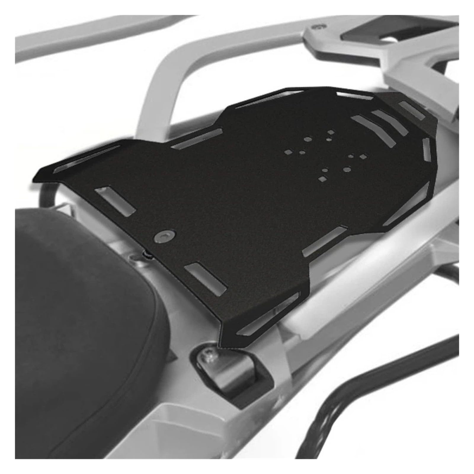 Portaequipajes Trasero Moto Placa Cubierta para Asiento Trasero Portaequipajes Y Rieles para Equipaje Pasajero para BMW R1200GS R 1200 GSA 1250 GS R1250GS LC(Negro)
