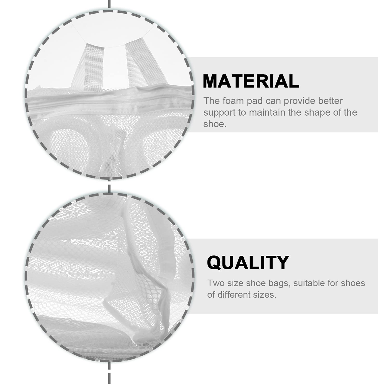 Alipis 6piezas Bolsas De Lavado Para Zapatos Funda De Malla Para Lavadora Organizador De Calzado y Almacenamiento Protección Para Zapatillas y Ropa Delicada
