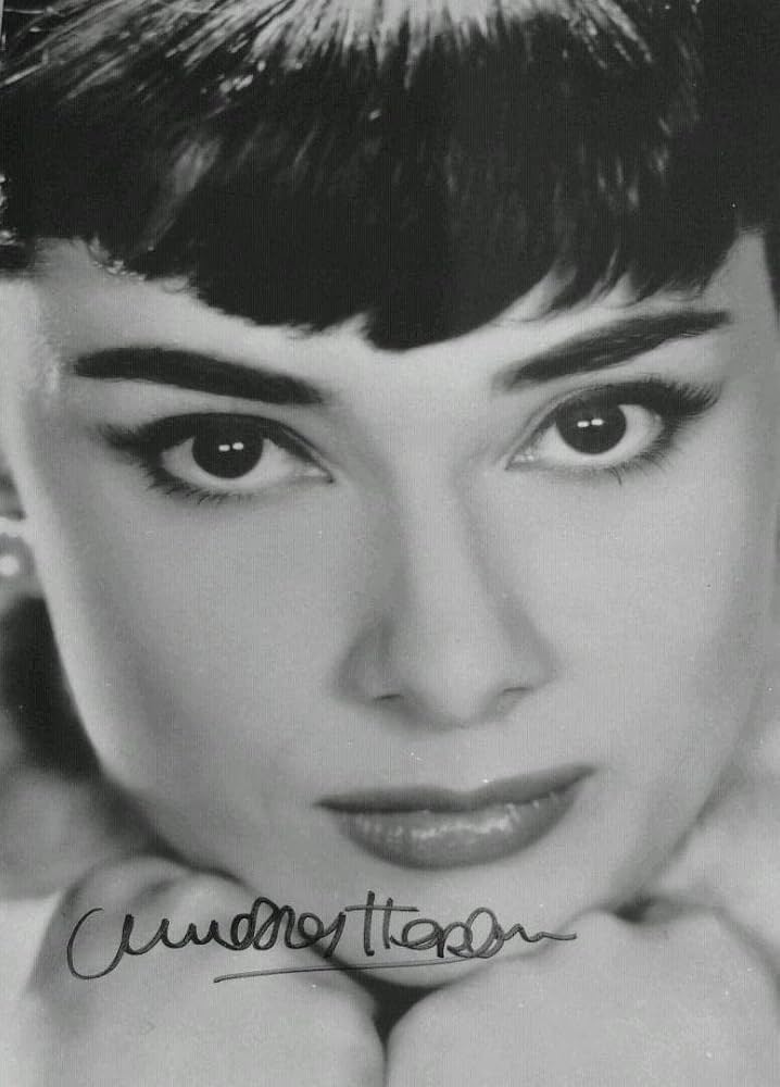 オードリー・ヘプバーンとグレゴリーペック直筆サイン入り2Lサイズ写真