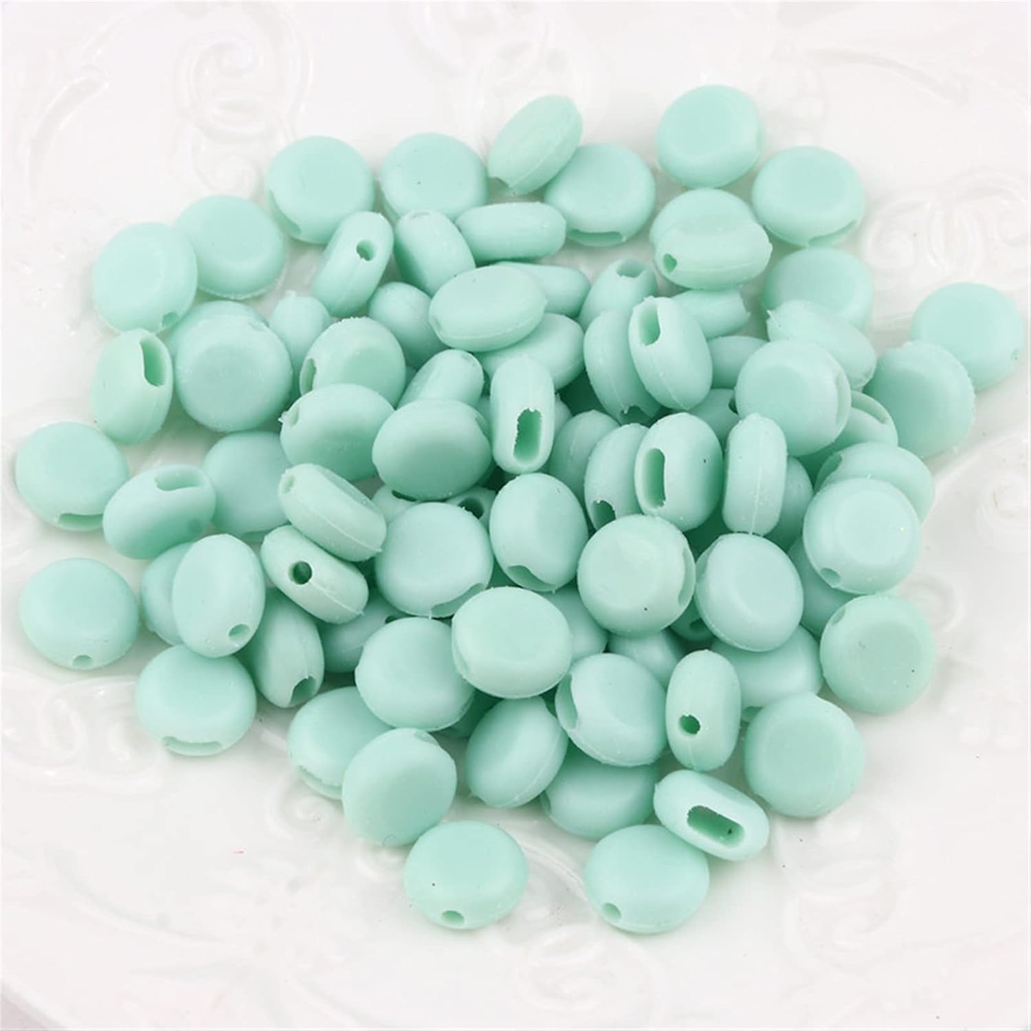 Cord Locks, 1000pcs 10mm Flat Adjustable Buckle Beads Silica Gel Bottons For Mask Elastic Cord, Black