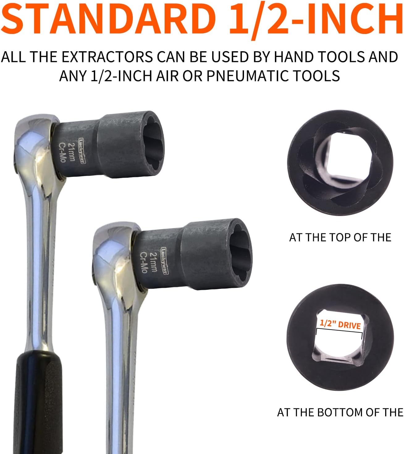 Buy Luckyway 6Piece Twist Socket Set Lug Nut Remover Extractor Tool