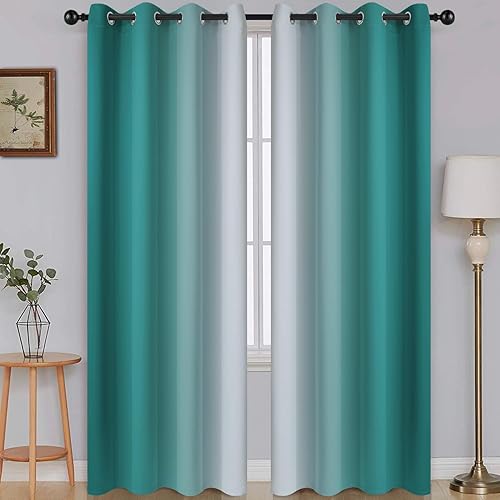 Miniatura 233 de SimpleHome Cortinas gruesas con aislamiento térmico y ojales, bloqueo de luz para oscurecer sala, dormitorio, 2 paneles, 52 x 72 pulgadas de largo,