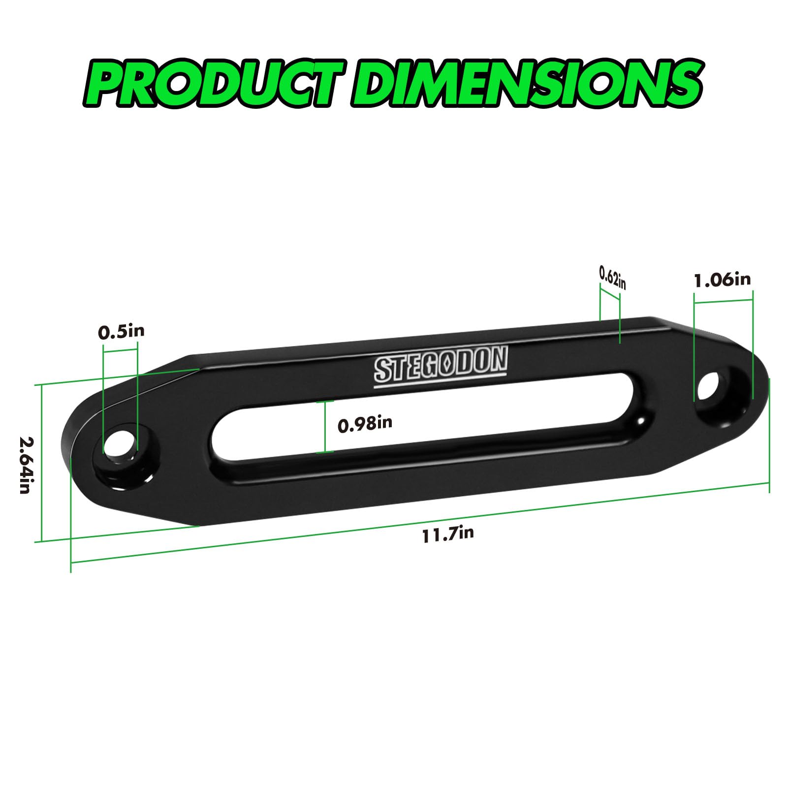 Hawse Fairlead Per Argano In Alluminio Nero – 6 Pollici, Per Corda Sintetica, Con Bulloneria Inox