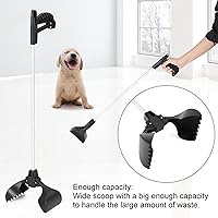 Vista 2 de Recogedor de excrementos de perro, pala para excrementos, removedor de caca, herramienta de recogida fácil de recoger con mango largo con diseño