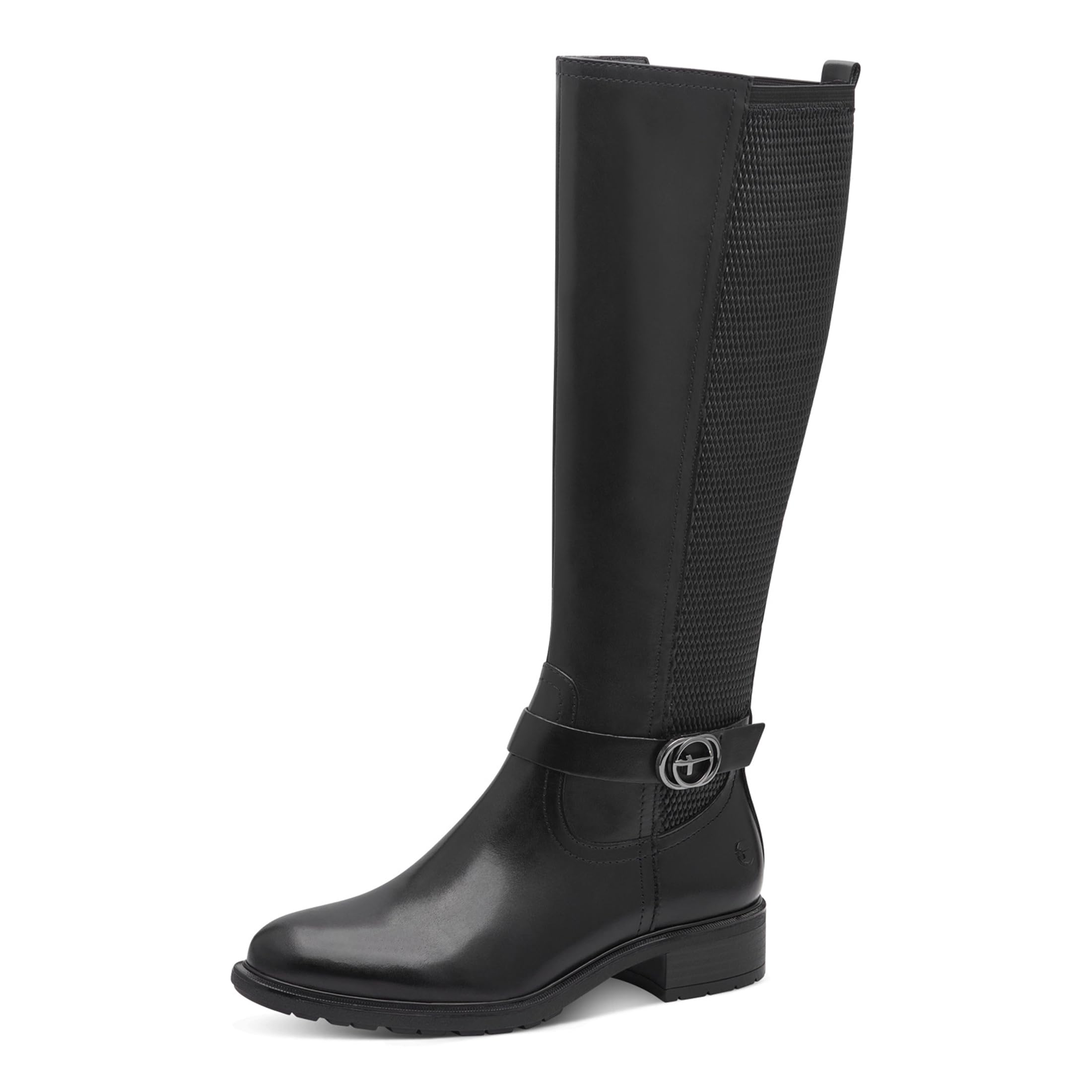 Infinity Leather Stivali da equitazione Classici da Donna in Pelle con Plateau Alto Fino al Ginocchio