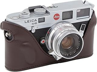 MRZHOUCASE Genuine Cowhide Leather Half Case for Leica M2 M3 M4 M6 M7 MP Film Cameras (Brown leather)