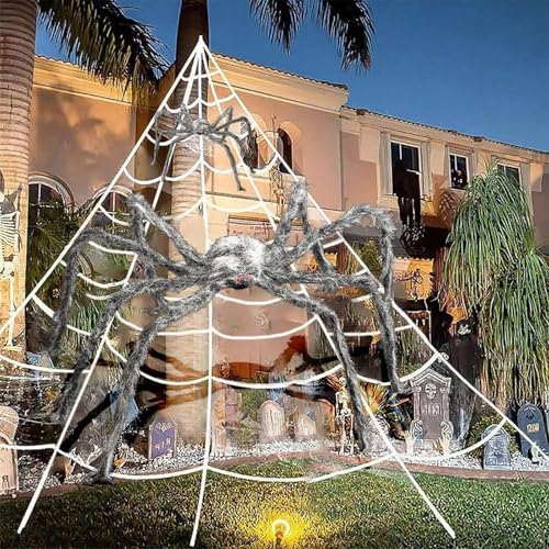 Araignée géante Halloween 1,5m pour décoration extérieure - 8