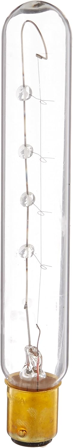 Bulbrite 25T6.5C/DC 130V 25-Watt Incandescent T6.5 Tubular Exit Light, Double Contact Bayonet Base, Clear