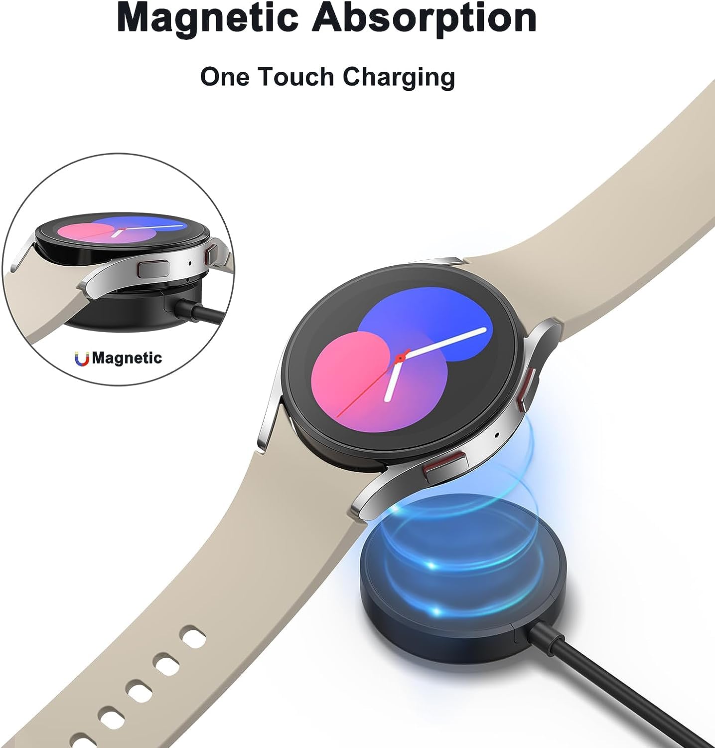 [2-Pack] Charger Cable for Samsung Galaxy Watch 6 40mm 44mm / Samsung Galaxy Watch 6 Classic 43mm 47mm, Replacement Charging Cable, 3.3ft