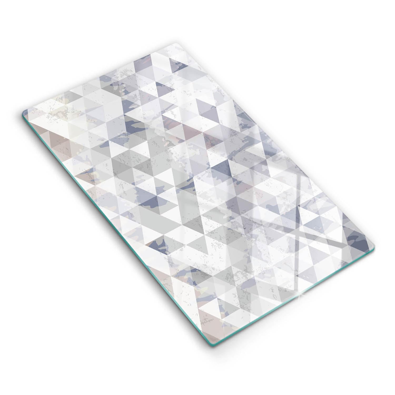 Planche à découper induction Wallfluent 30x52 cm motif triangle pour cuisine