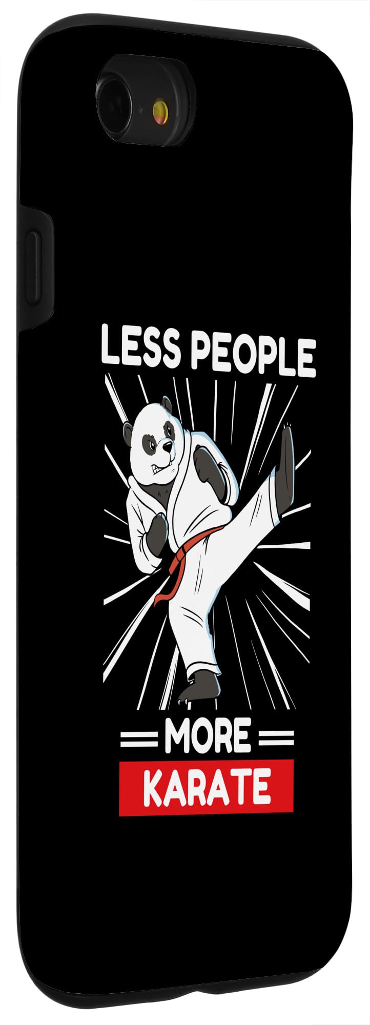iPhone SE (2020) / 7 / 8 Cute Kawaii Panda Less People More Karate Case - Image 3