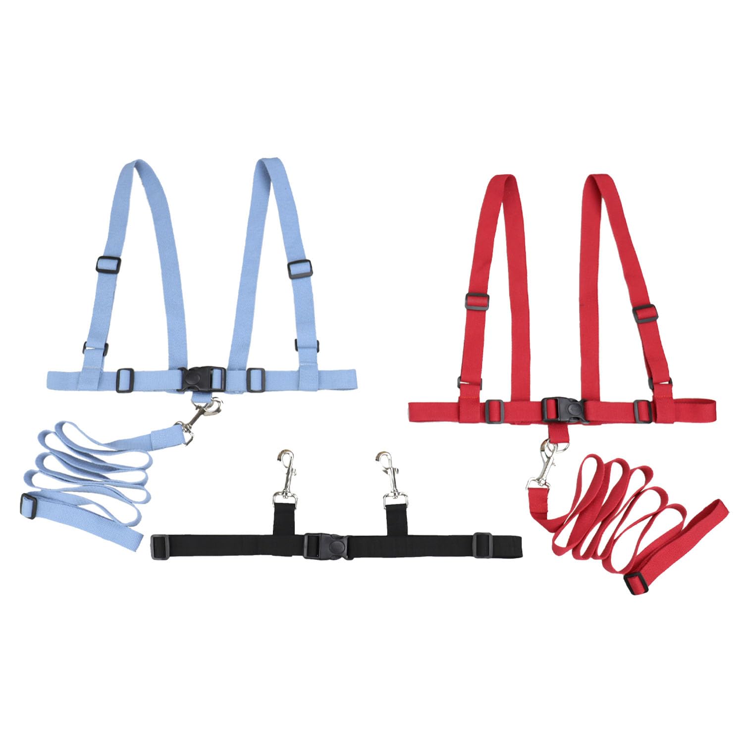 pinklilycare Twins Walking Harnesses for Older Children with Hands Free Belt and Adjustable Tether for Autism Special Needs ADHD