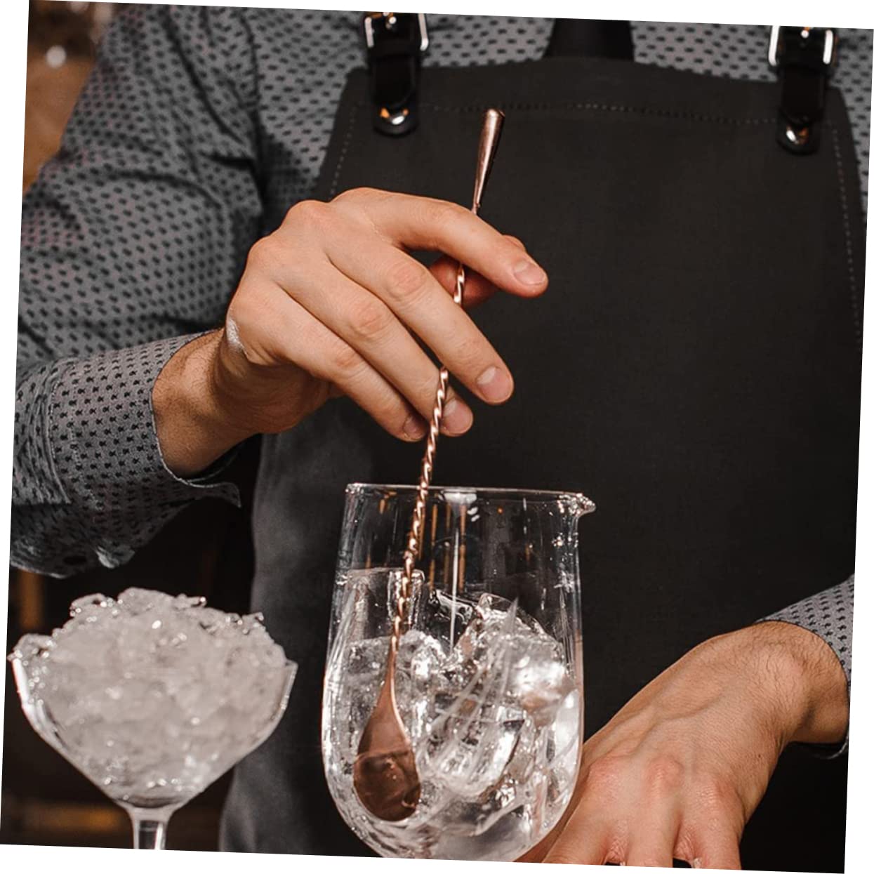 CIYODO 2pcs Bartending Spoon Caviar Spoon Stirrers for Mixed Drinks Coffee Drink Mini Whisk Mini Spoons Espresso Spoon Mini Scoops Cocktail Mixing Spoon Bar Spoon Stainless Steel