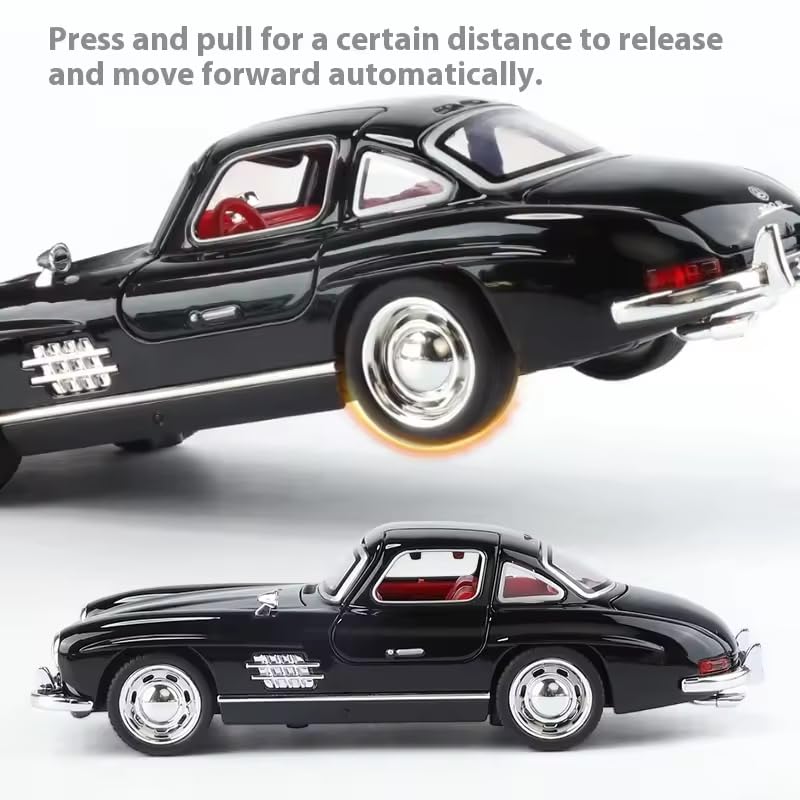 Image of Alokik Enterprise 1:32 Mercedees Benz Classic 300LS Sport Diecast Metal Pull Back Car with 2 Openable Doors with Sound and Lights Toy Decoration Car Best Gift Toys for Kids 【Color As Per Stock】