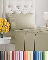 Vista 117 de Juego de sábanas de 4 piezas de tamaño matrimonial, sábanas extrasuaves, transpirables y refrescantes, sábanas duraderas de lujo para mujeres