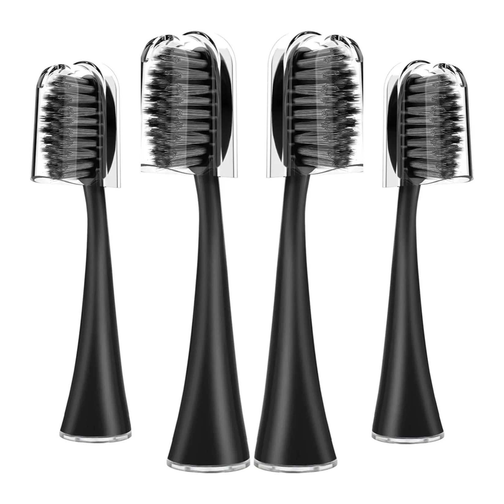 16PCS Cabezales de cepillo dental, compatible con Seago, SG-540 | Cabezales de repuesto para adultos, cabezales de plástico(16BLACK)